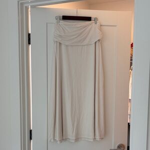 Abercrombie & Fitch Cream Midi Skirt